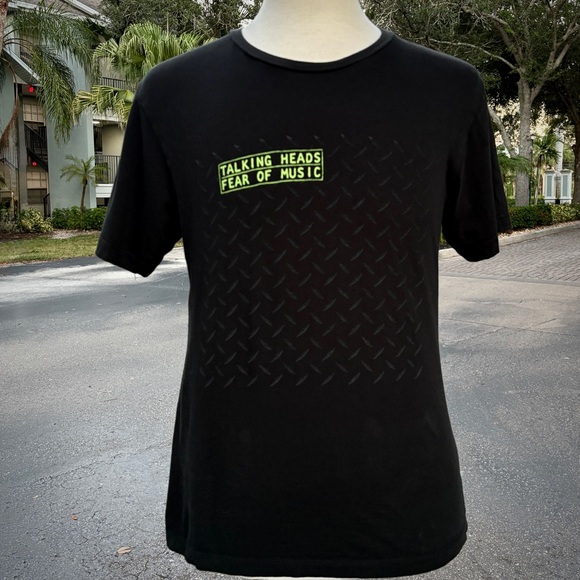 Talking Heads Fear Of Music Black T-Shirt Size M Authentic Collector Music 80's - Picture 1 of 14
